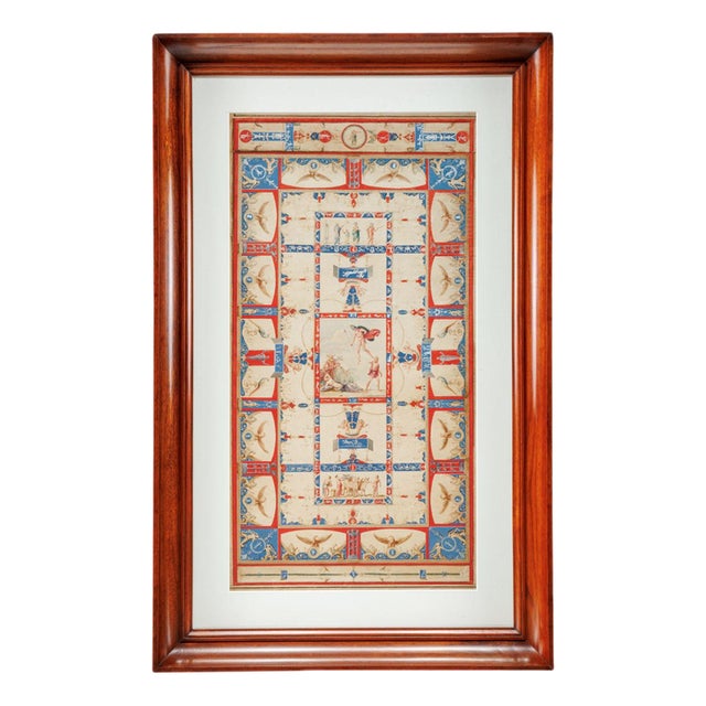 Vault of the Hall of Eagles, Mixed Media Drawing, Framed For Sale