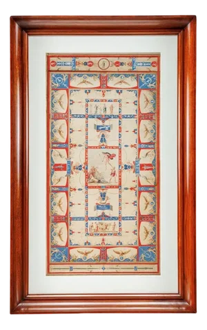 Vault of the Hall of Eagles, Mixed Media Drawing, Framed
