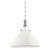 Hudson Valley Lighting Mark D. Sikes Painted No.2 1-Light Large Pendant, Polished Nickel/Off White For Sale