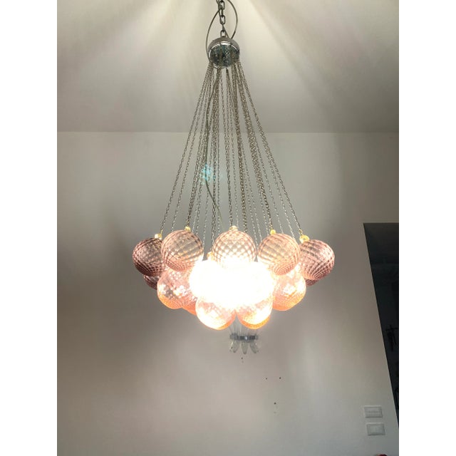 Murano Glass Sputnik Chandelier Venini Style For Sale - Image 12 of 13
