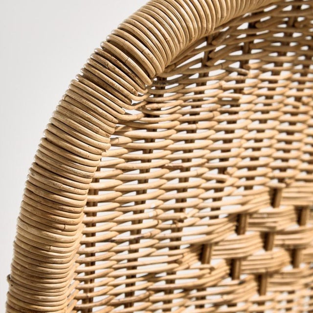 Oak and Rattan Chairs, 1970s, Set of 4 For Sale - Image 11 of 17