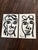 Great pair of original paintings by Peter Keil. Painted on hard board depicting geometric portraits. Ready to frame or...