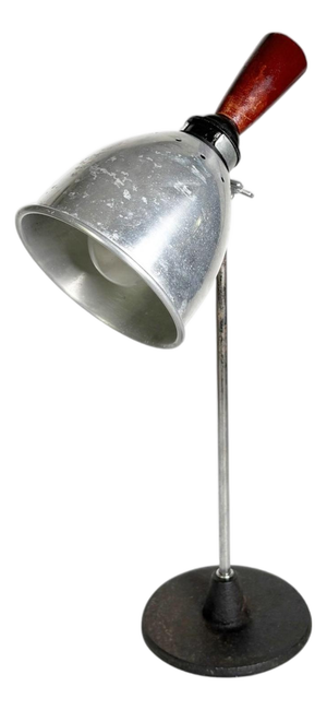 20th Century Industrial Table Lamp with Aluminium Shade, France