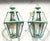 Exquisite Pair of Vintage Solid Brass Hexagonal Hanging Lanterns - 24” X 16” For Sale - Image 11 of 16