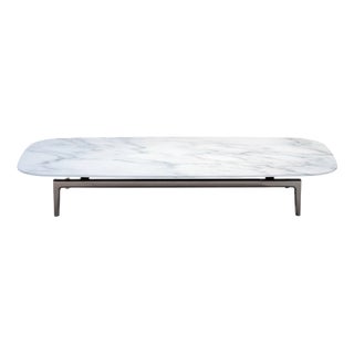 Marble and Aluminium Base Volage Ex-S Coffee Table by Philippe Starck for Cassina For Sale