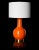 2020s 27.5-Inch H Ceramic Table Lamp - Orange For Sale - Image 5 of 6