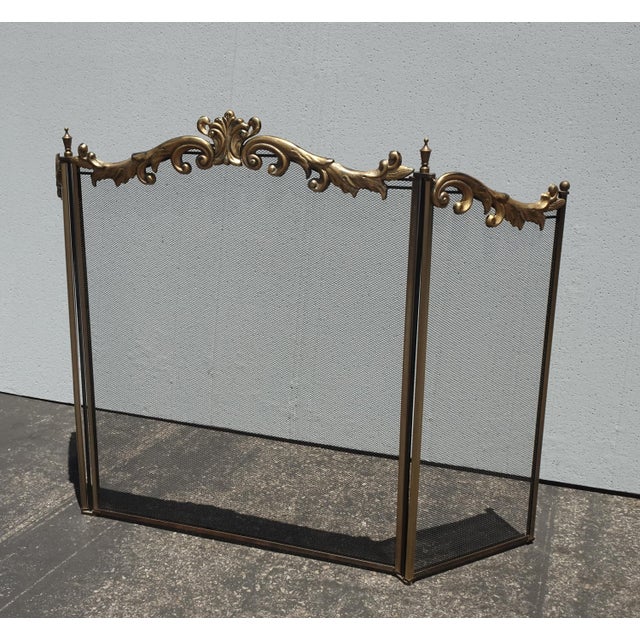 Gorgeous Fireplace Screen in Good Vintage Condition. Solid and Firm. Wear is usual for its age. Please study the photos...