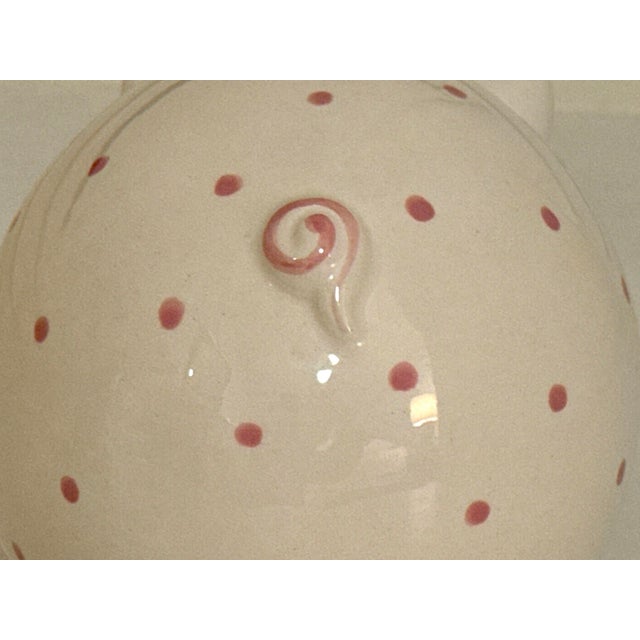 Ceramic Tiffany & Co. Hand Painted Vintage Piggy Bank For Sale - Image 7 of 9