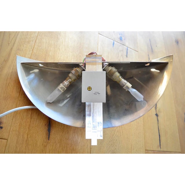 Silver Art Deco Style Wall Lamp, 1980s For Sale - Image 8 of 9