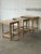 Oak Ceramic Tile-Top Nesting Tables Set of 3 Floral Spindle Legs Traditional Vintage For Sale - Image 4 of 11