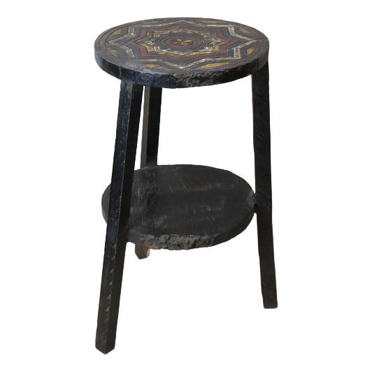 Vintage Ethiopian Two-Tiered Coffee Table For Sale