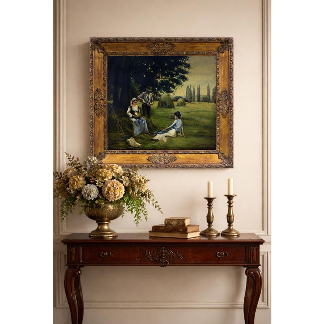 Emilio Pergola, Country Scene, Oil on Canvas, Late 1990s, Framed For Sale - Image 8 of 9