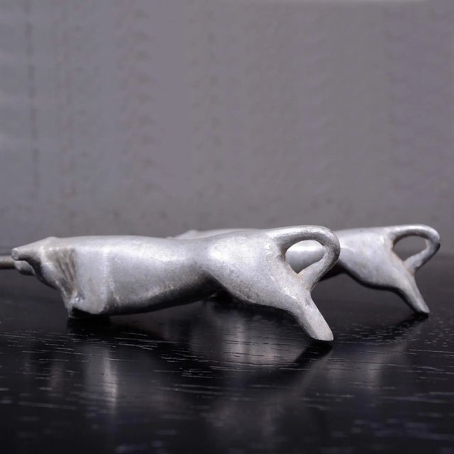 1960s Italian Steer BBQ Skewers Patio Grill For Sale - Image 4 of 12