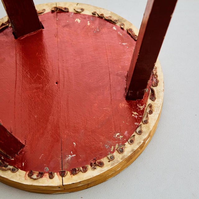 Mid-Century Modern Rationalist Wood High Stool, 1950s For Sale - Image 14 of 16