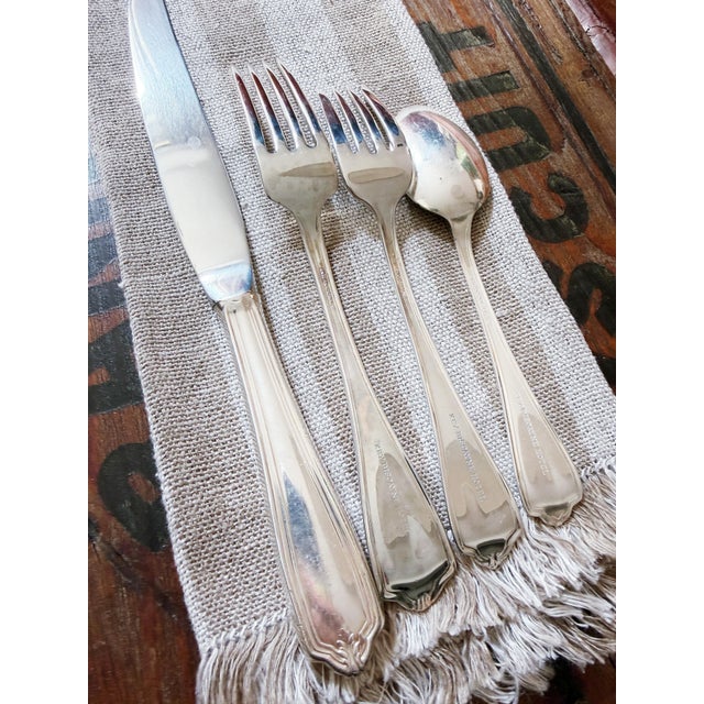 1960s 60 Piece Silver Plated Flatware Service for 12 From the Key Biscayne Hotel Miami For Sale - Image 10 of 11