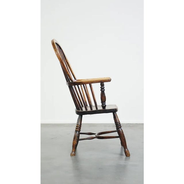 English Highback Windsor Chair For Sale - Image 3 of 12