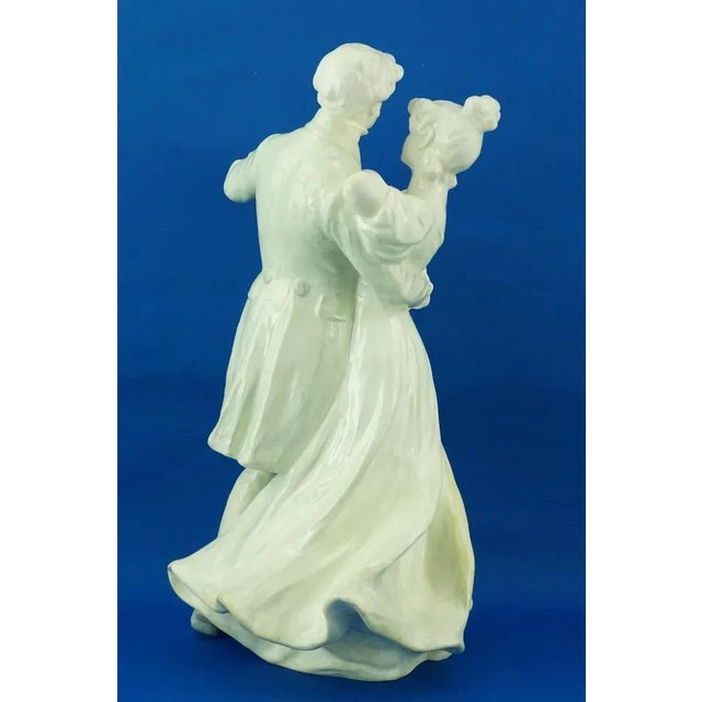 Large Art Nouveau Sculpture Depicting a Dancing Couple by E. Tell for Goldscheider, Austria, Early 1900s For Sale - Image 6 of 18