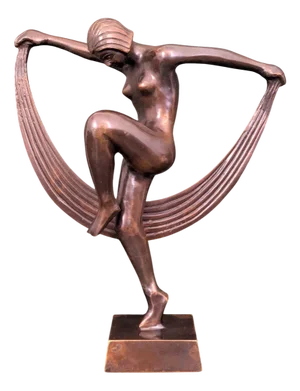 Art Deco Dancing Girl, 20th Century, Bronze
