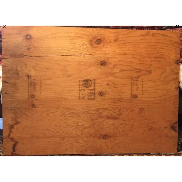 Wood Hand Painted Persian Tile Panel Hunt Scene / Persian Miniature Art Mosaic For Sale - Image 7 of 8