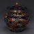 Chinese Vintage Ceramic Pot,Ming Dynasty Xuande Marked Blue Ground Famille Verte Porcelain Lid Jar Hand Painted Cloud and Dragon Pattern For Sale - Image 4 of 7