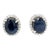 14ct White Gold Sapphire & Diamond Stud Earrings 7.56ct 4.66g, A Pair For Sale