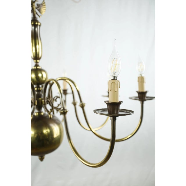Flemish Brass 8-Armed Chandelier For Sale - Image 6 of 9