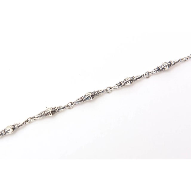 1930's Art Deco Sterling Silver, Hematite and Marcasite Necklace For Sale In Miami - Image 6 of 8