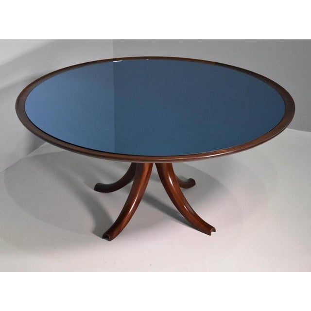 Versone Coffee Table in Blue Mirrored Glass by Pietro Chiesa for Fontana Arte, 1940 For Sale - Image 6 of 13