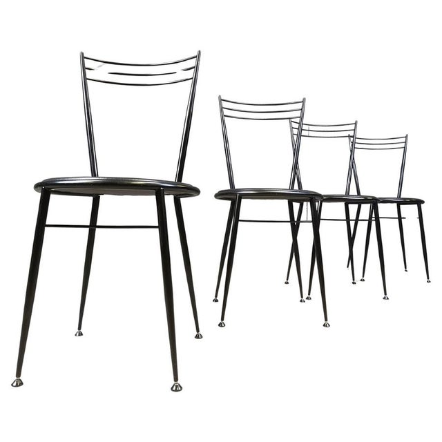 Vintage Dining Chairs by Calligaris, 1980s, Set of 4 For Sale - Image 12 of 12