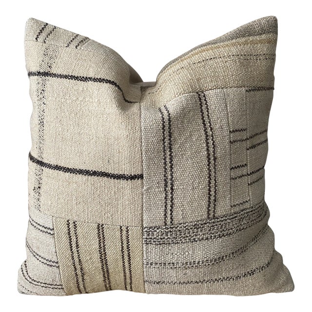 Vintage Striped Pillow Cover For Sale