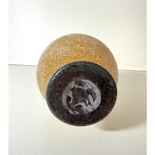 Black and Yellow Scavo Glass Bottle Vase by Gino Cenedese, 1970s For Sale - Image 14 of 16