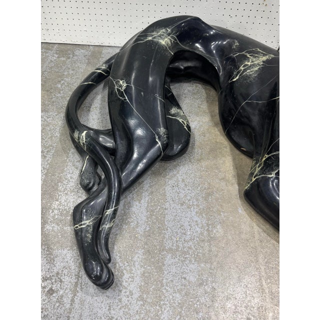 Huge Extra Large Lacquered Fiberglass Greyhound Dog Film Photo Prop or Decor Sculpture For Sale - Image 10 of 11