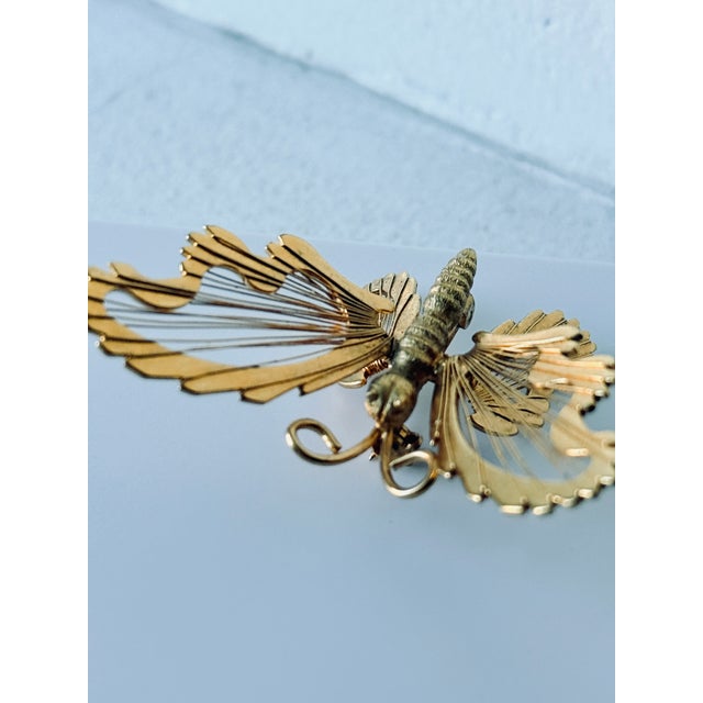 1960s Napier Gold Butterfly Brooch For Sale - Image 10 of 12