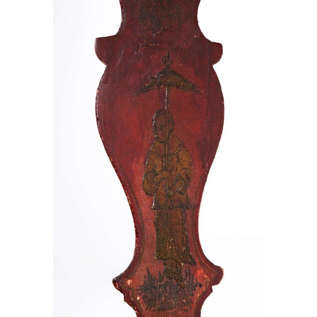 Brown Circa 1860 Red Lacquered French Arm Chairs, a Pair For Sale - Image 8 of 11