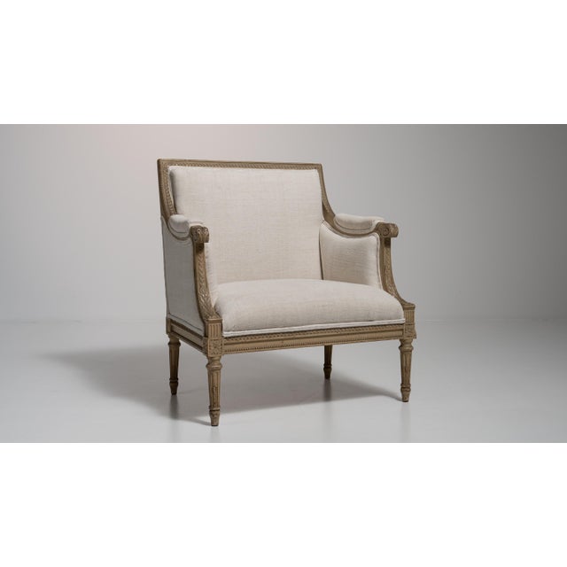 19th Century Louis XVI Cream Wood Bergere Chairs For Sale - Image 13 of 13