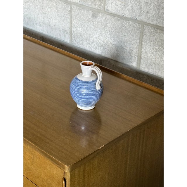1960s Töreboda Ceramic Pitcher Vase With Handle For Sale In Philadelphia - Image 6 of 7