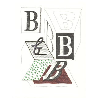 1991 'B' From 'Hockney's Alphabet' by David Hockney For Sale