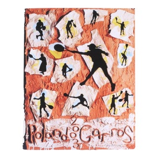 2003 Jane Hammond 'Roland Garros French Open' Contemporary Orange france Offset Lithograph For Sale