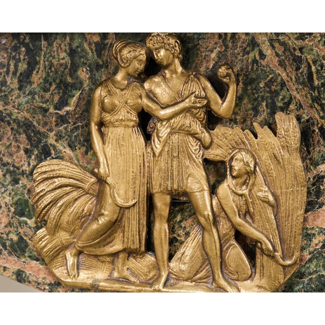 French Napoleon Empire Style Marble Bronzed Wall Console Table For Sale In Sacramento - Image 6 of 16