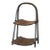 Vintage 2-Tier Boho Rattan and Bamboo Shelf For Sale