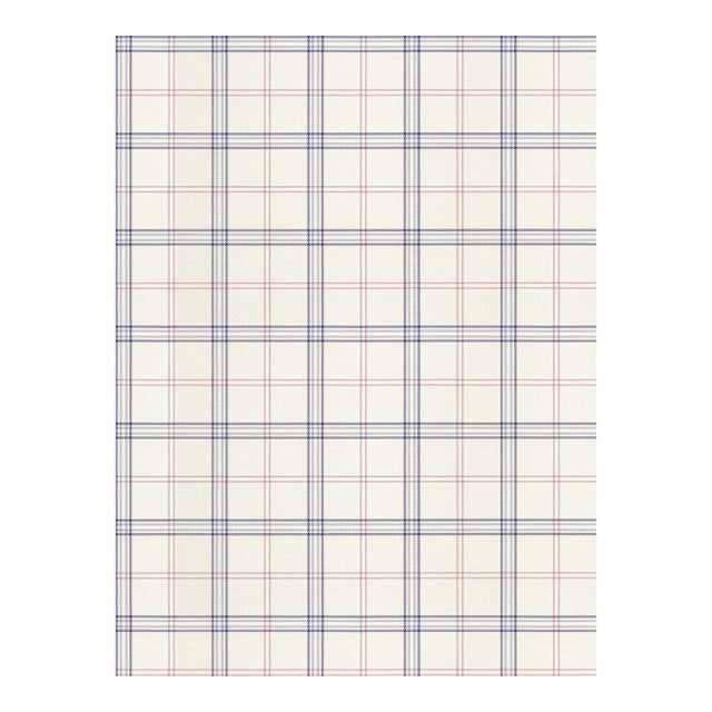 The House of Scalamandré Ezra Plaid Wallpaper, Pansy For Sale
