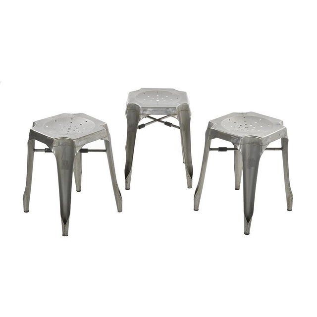 Industrial Iron Stools, Set of 10 For Sale - Image 5 of 5
