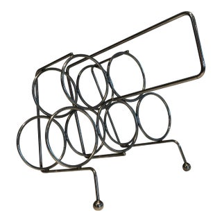 Silver-plated bottle holder. French work. Circa 1950 For Sale