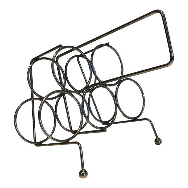 Silver-plated bottle holder. French work. Circa 1950 For Sale