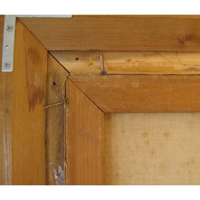 Goldenrod Vintage Mid-Century Annita Delano Nude Portrait With Dogs Painting For Sale - Image 8 of 10