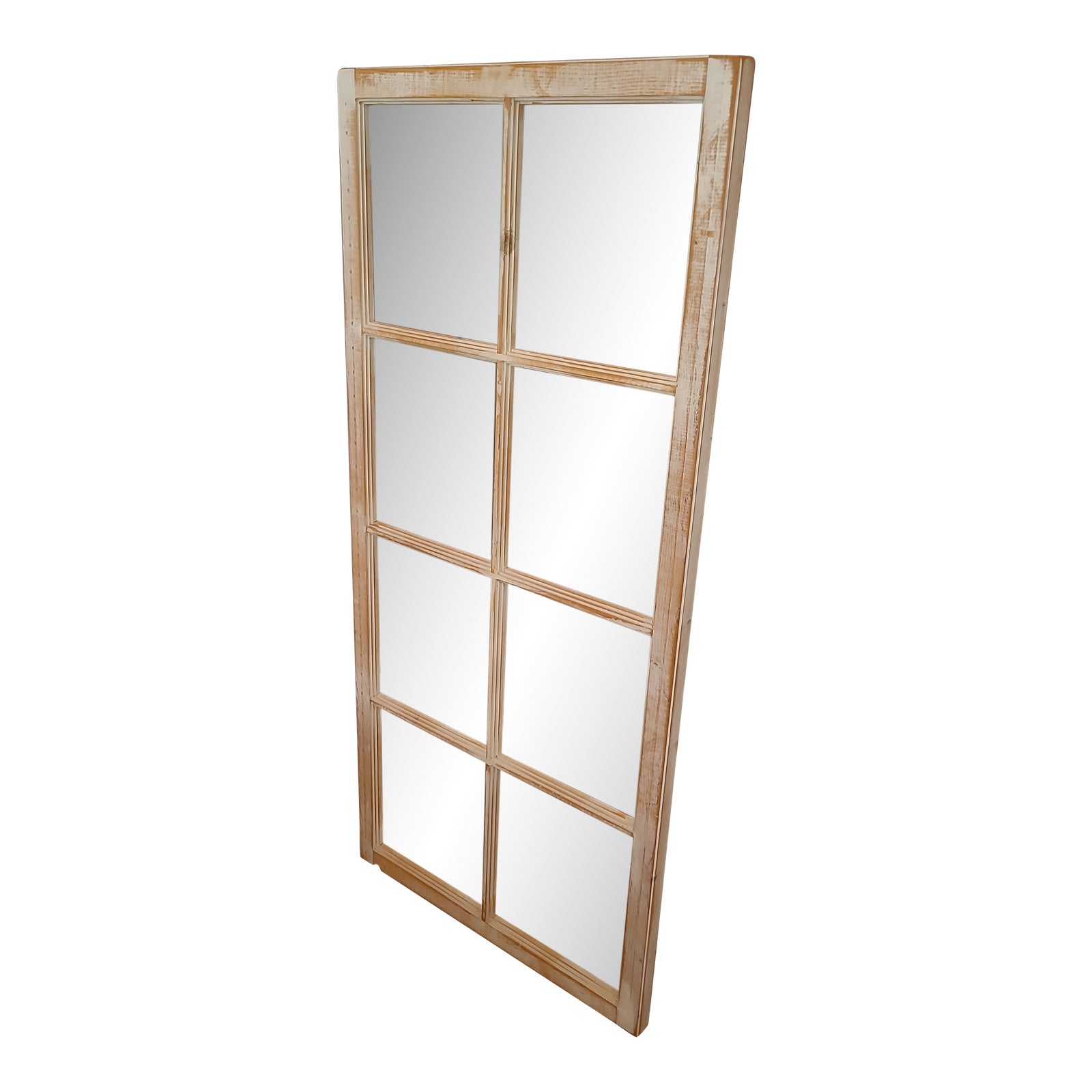 Mid 20th Century Rustic Farmhouse Window Frame Mirror | Chairish