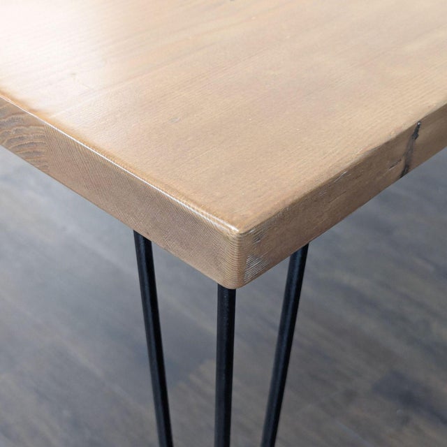 2010s Urban Wood Goods Urban Loft Black and Brass Dining Table For Sale - Image 5 of 7