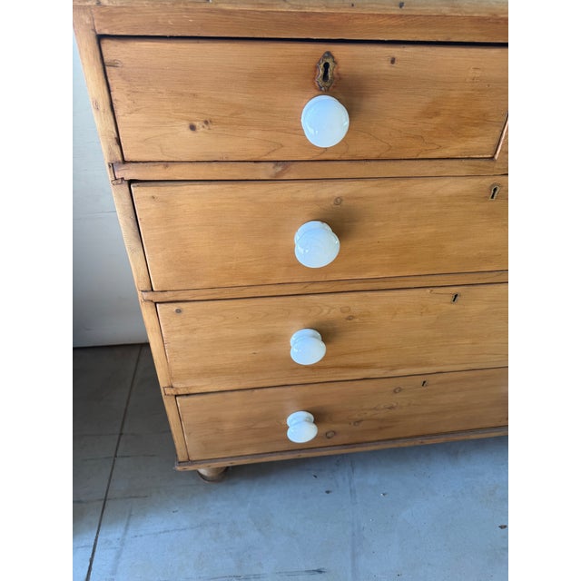 Antique Pine Two Over Three Drawers - Chest of Drawers From England For Sale - Image 9 of 18