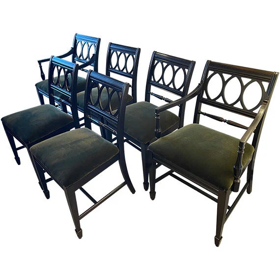 22" Finished Vintage Chair Set of 6 For Sale - Image 4 of 4