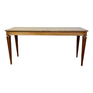 Neoclassical Marble Top Console For Sale